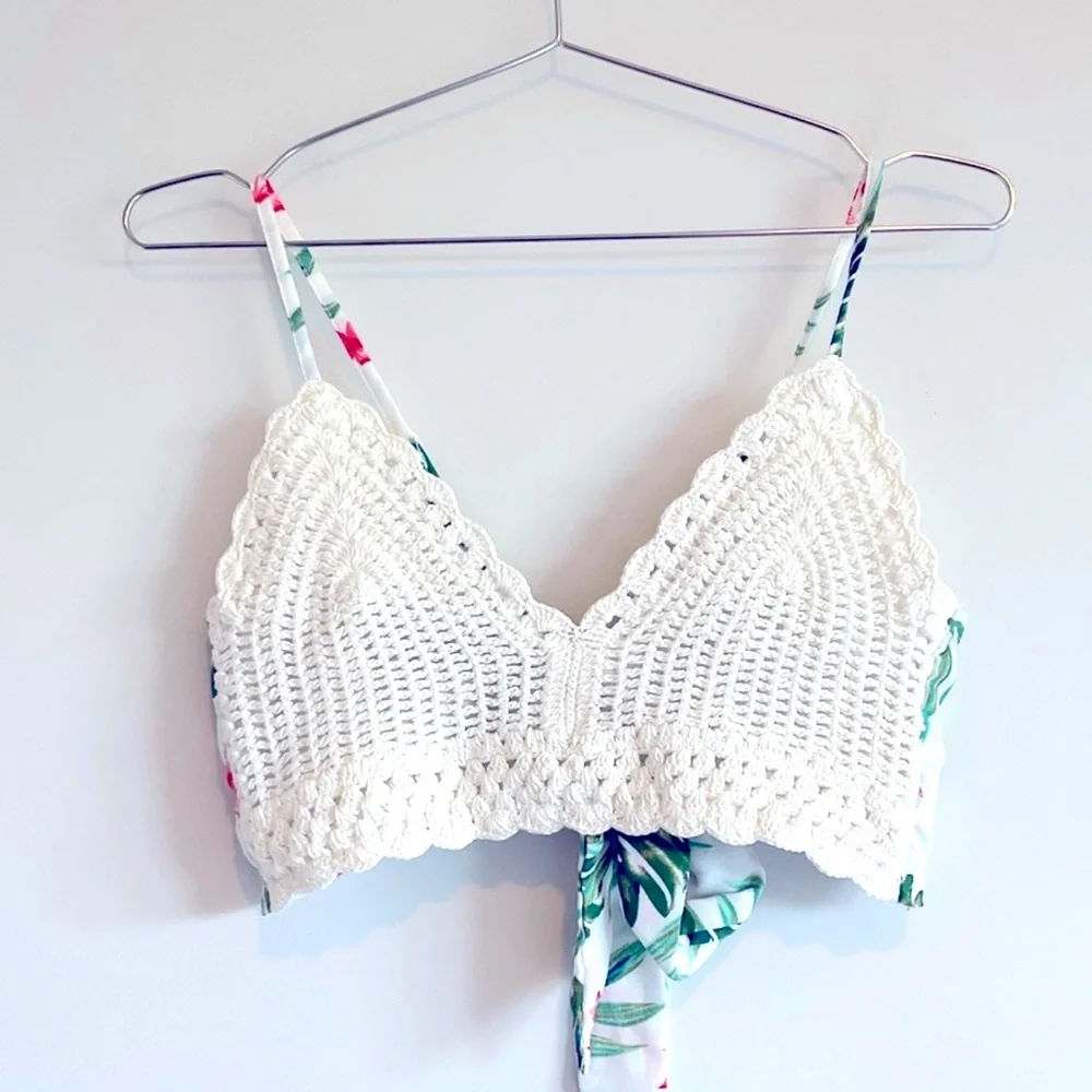 NWOT Blush Crocheted Summer Top Sz S - Picture 1 of 4